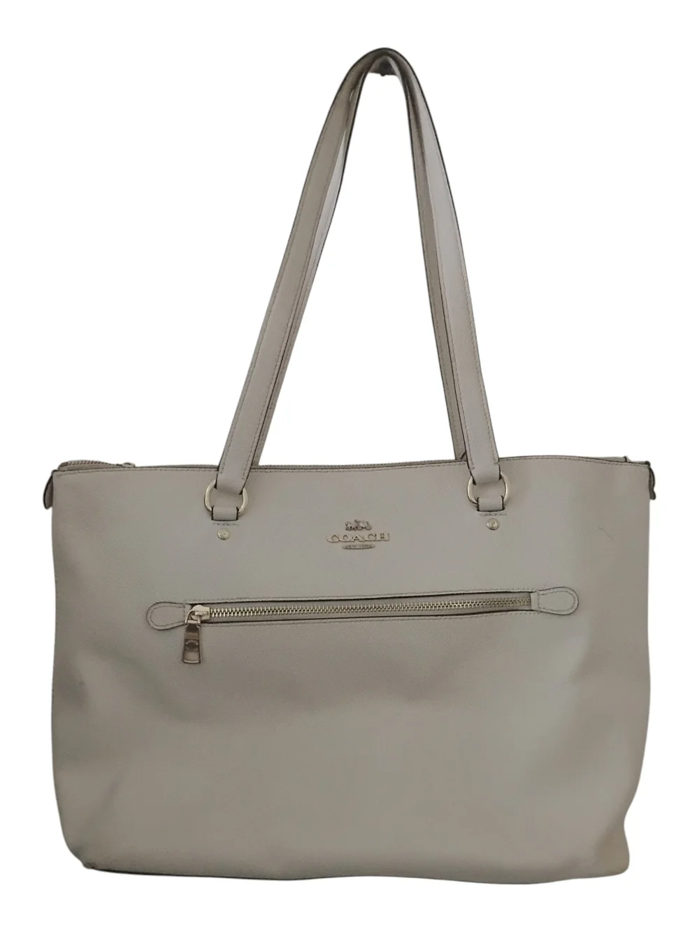 Coach Pebble Leather Tote Bag in Light Taupe